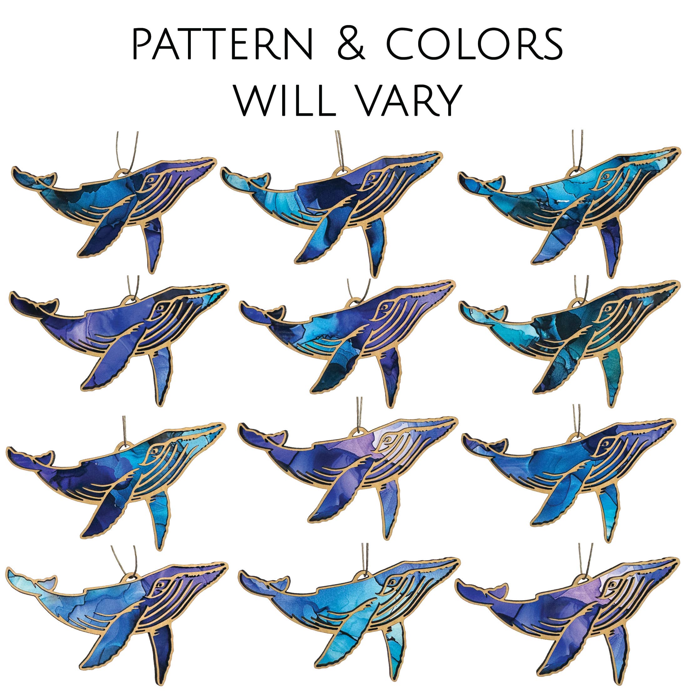 Art by Sharell - Wholesale Ornament Set - Humpback Whale Ornament | Coastal Hanging Decor4