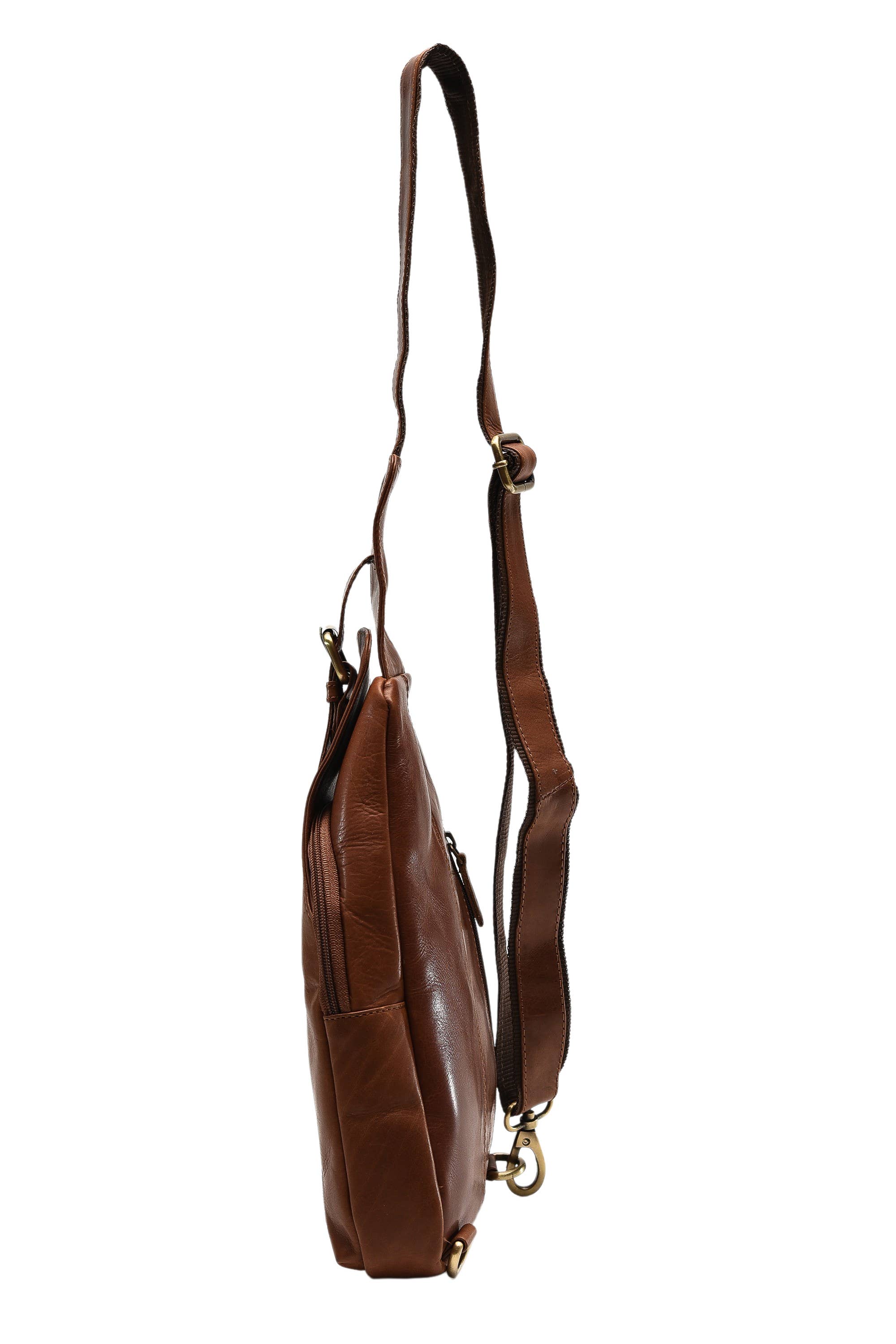 Leather Impressions Inc - Wholesale Crossbody Bag - Unisex - Leather sling bag, Minimalist crossbody chest bag AB17675