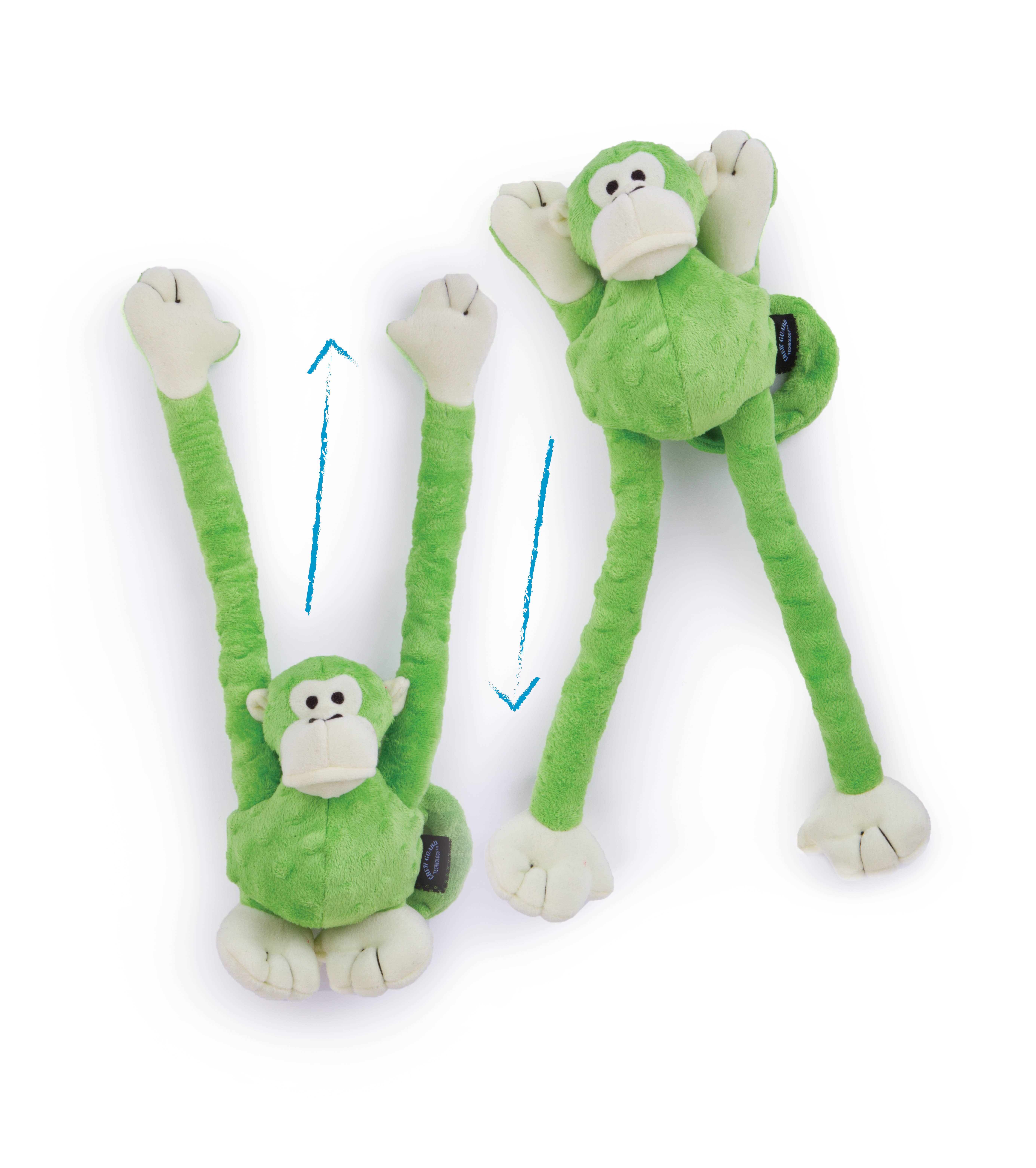 Pet Palette Distribution - Wholesale Pet Plush Toy - Dog - goDog Crazy Tugs Monkeys Squeaky Plush Dog Toy Large5