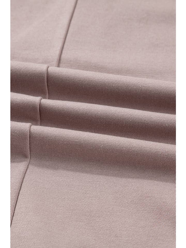 Brown Waffle Contrast Patchwork Plus Size Pocketed Hoodie (S-4X) for wholesale on Faire5