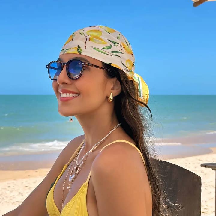 Sweet Cherry Sky - Wholesale Scarf - Women's - Summer Scarf Italian Scarf European Silk Scarf Lemons Fruit3