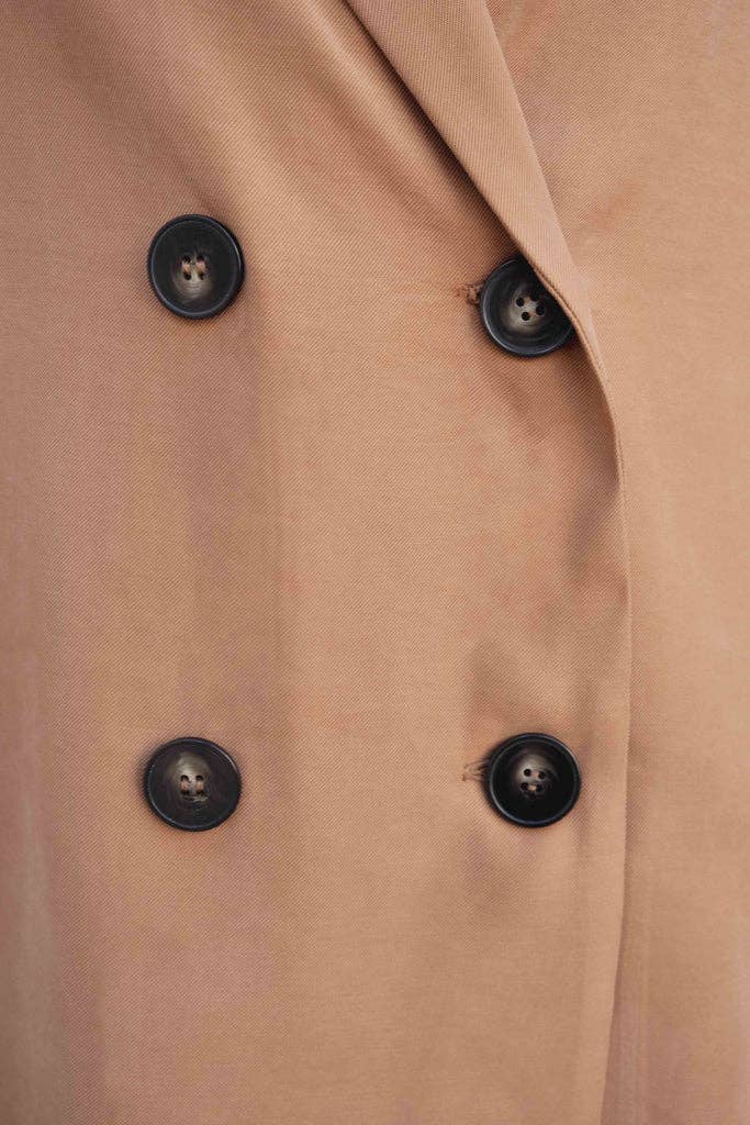 Camel DOUBLE-BREASTED FLUID BLAZER for wholesale on Faire3