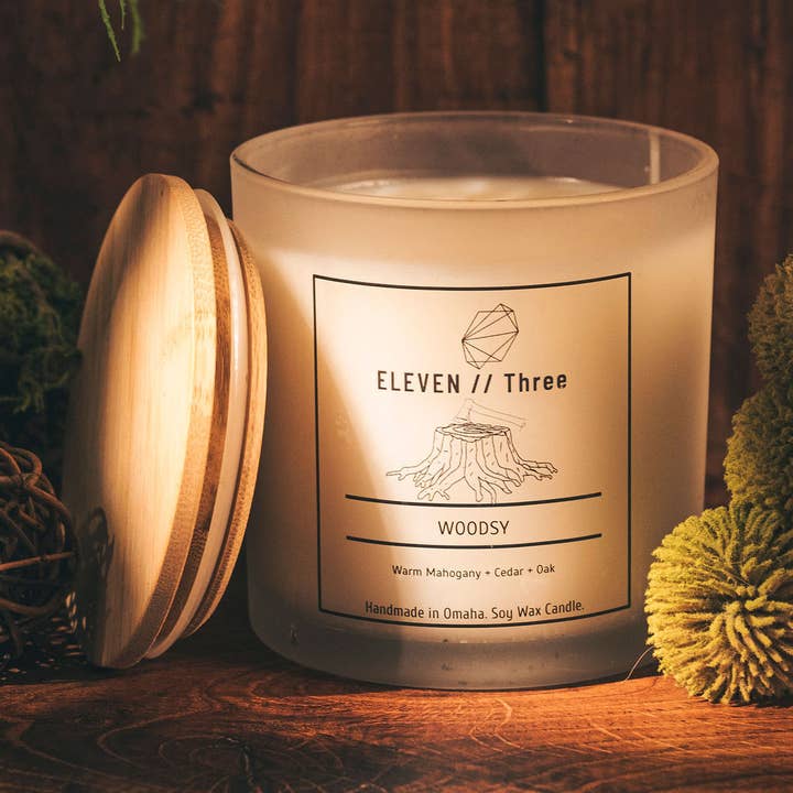 ELEVEN//Three - Wholesale Jar/Filled Candle - WOODSY6