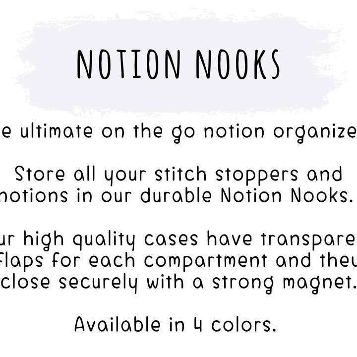 Fox & Pine Stitches - Wholesale Knitting/Crochet Supplies - Notion Nooks | The Ultimate On The Go Notion Organizer