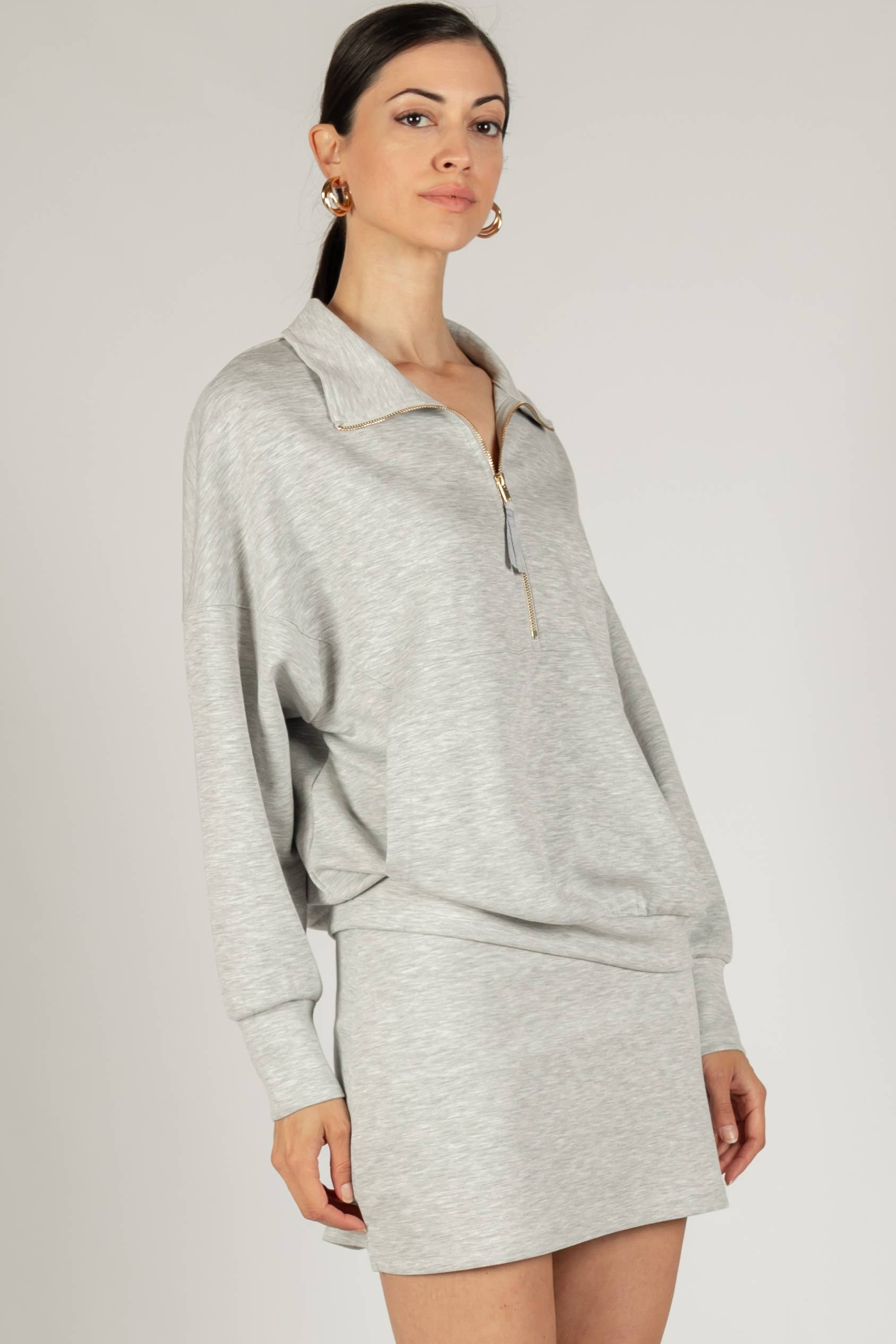 P. CILL - Vente Sweat-shirt – femme - Pull zippé P. CILL Butter en modal95