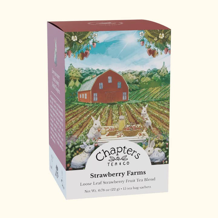 Chapters Tea & Company - Wholesale Tea Bags - Strawberry Farms Tea Bag Sachets0