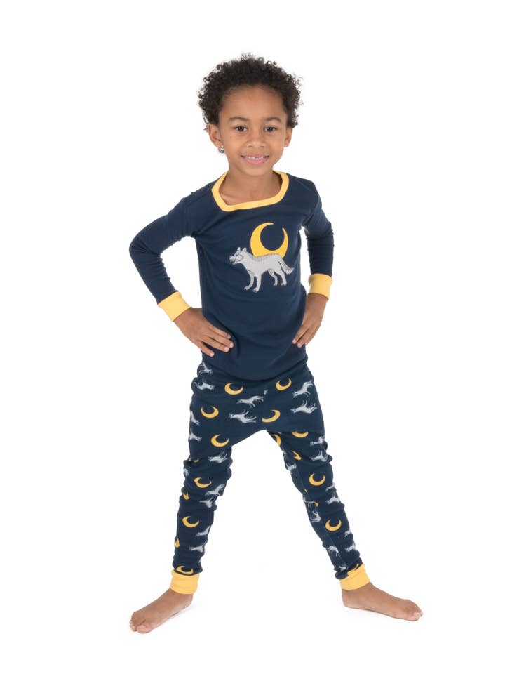 Leveret Pajamas - Wholesale Sleepwear Set - Kids - Kids Two Piece Cotton Pajamas Print Animals7