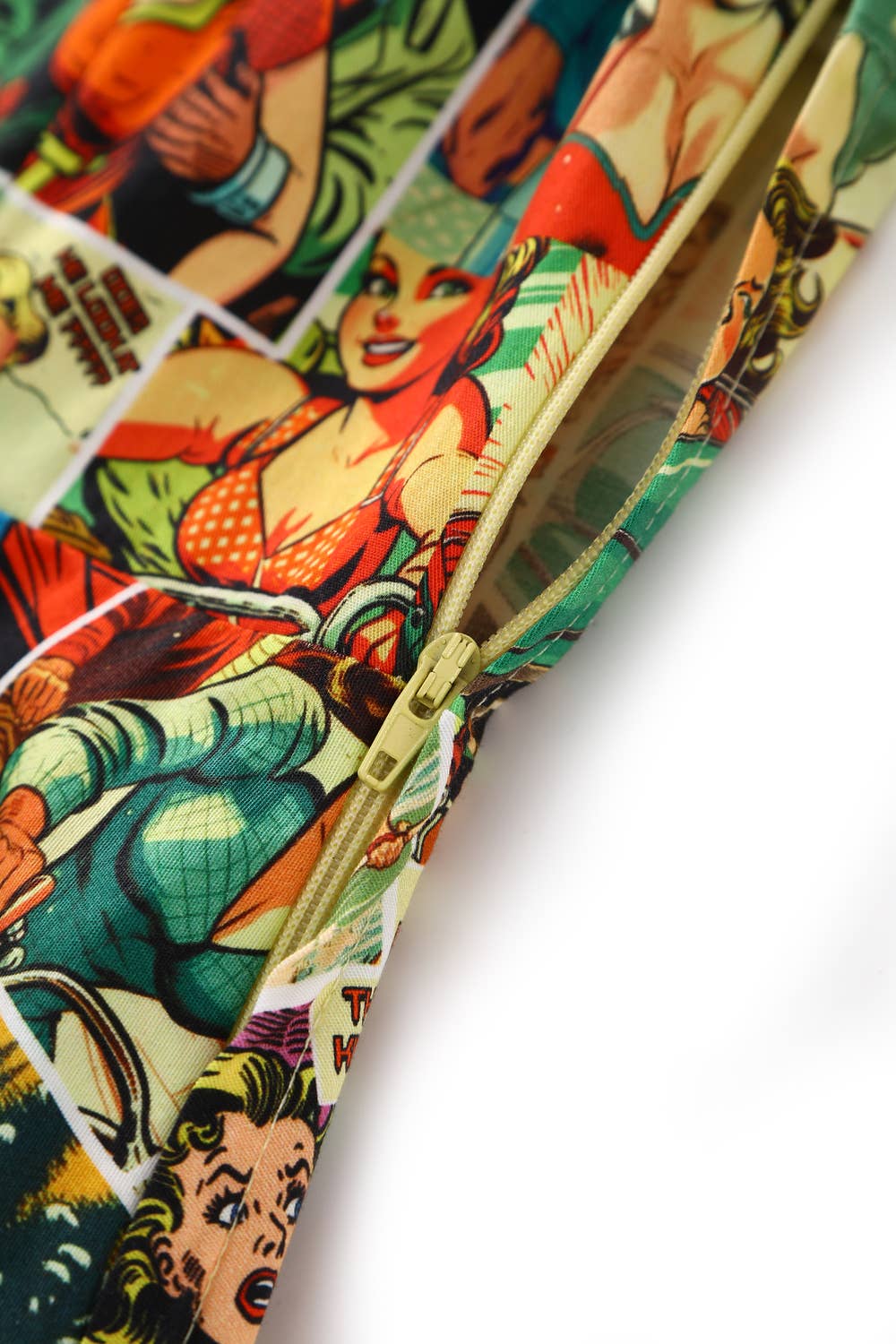 Dolly & Dotty - Wholesale Dress - Women's - Penelope II Yellow Rockabilly Comic Print Shirt Dress11