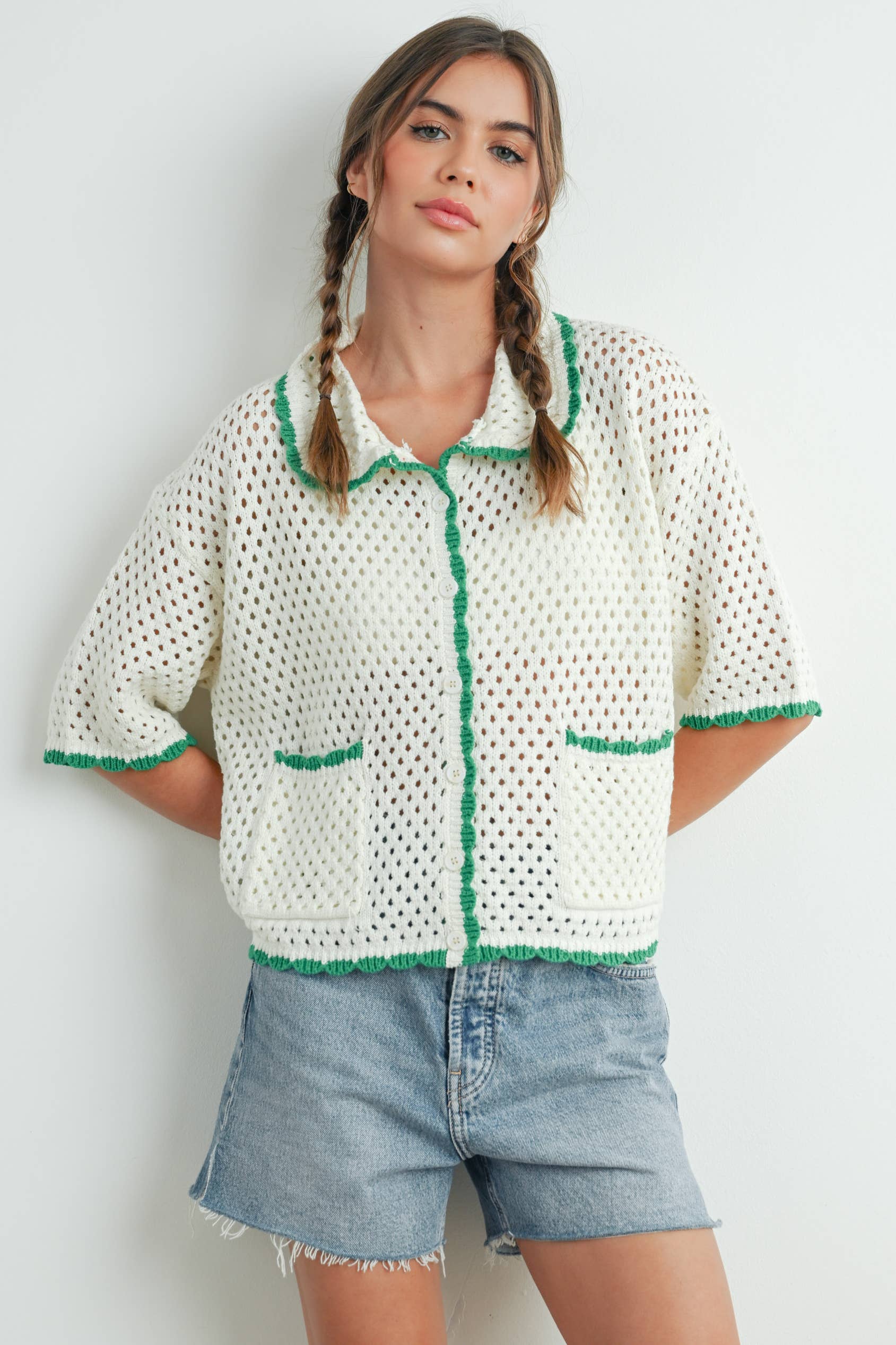 BUTTERMELON - Vendita all'ingrosso Maglione tricot - Donna - Maglione all'uncinetto Urban Vibe - BMW76544