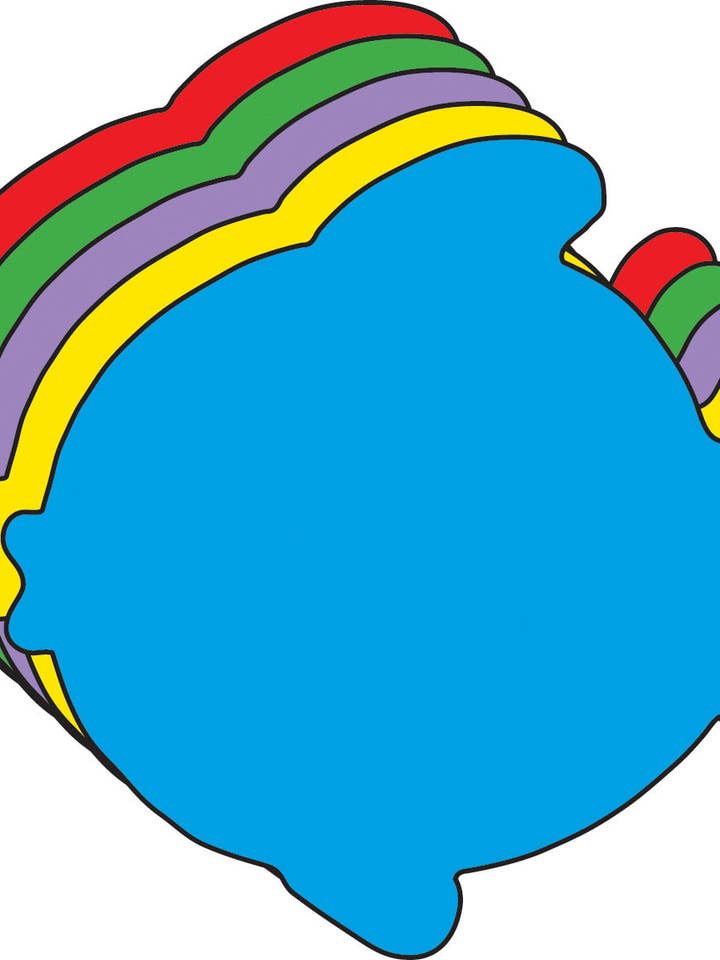 Fish Assorted Color Creative Cut-Outs- 3” for wholesale by Creative Shapes Etc.