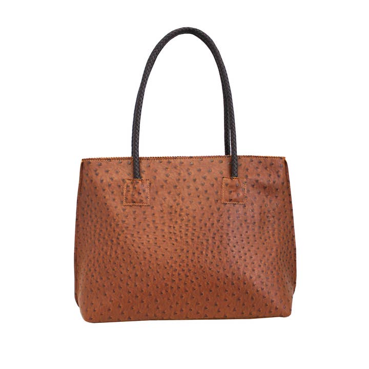 22 Tote - Wholesale Tote Bag - Women's - Lightweight Ostrich Zippered Tote Bag7