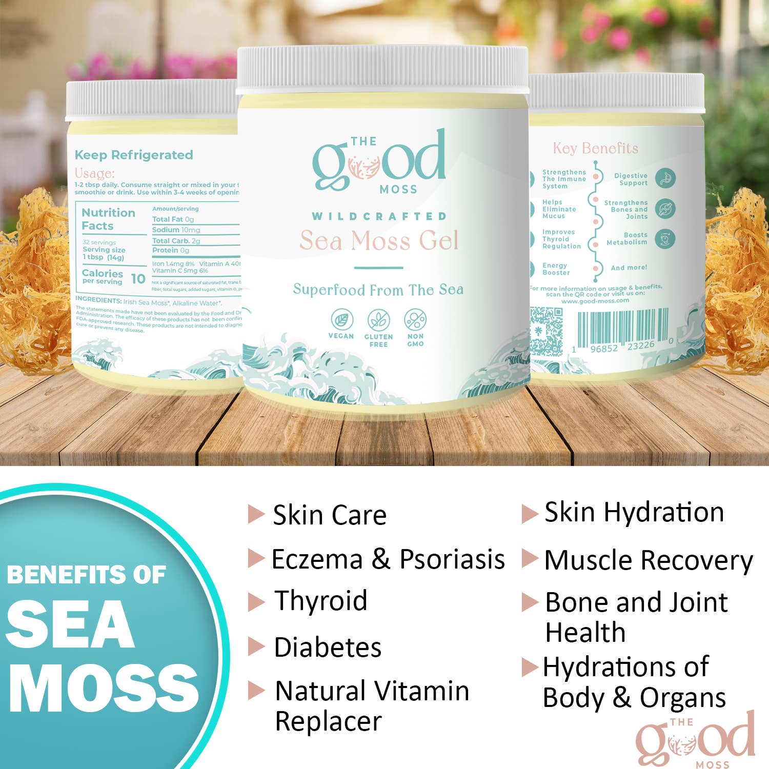 The Good Moss - Wholesale Oral Supplement/Vitamin - Sea Moss Gel - Plain Unflavored2