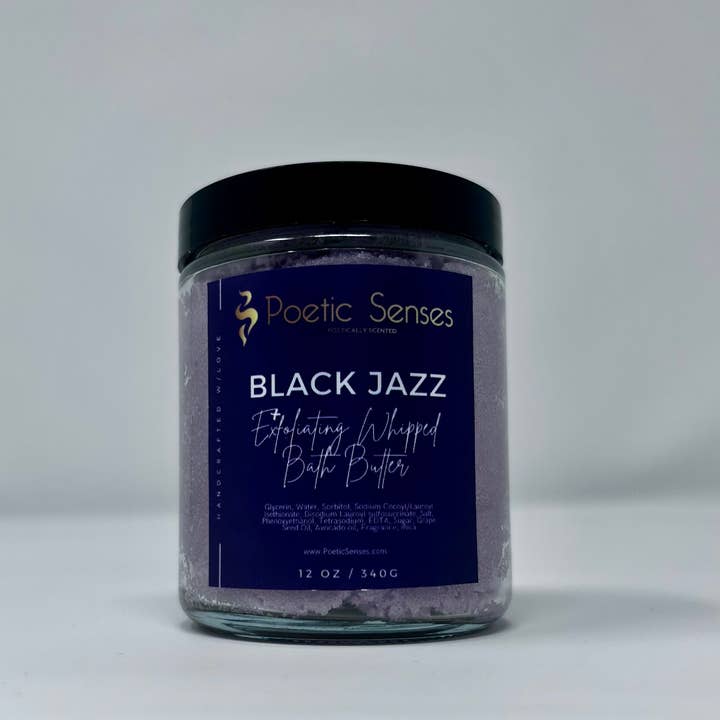 Beurre de Bain Exfoliant Black Jazz | Poetic Senses Soins de la Peau de Luxe pour la vente par Poetic Senses