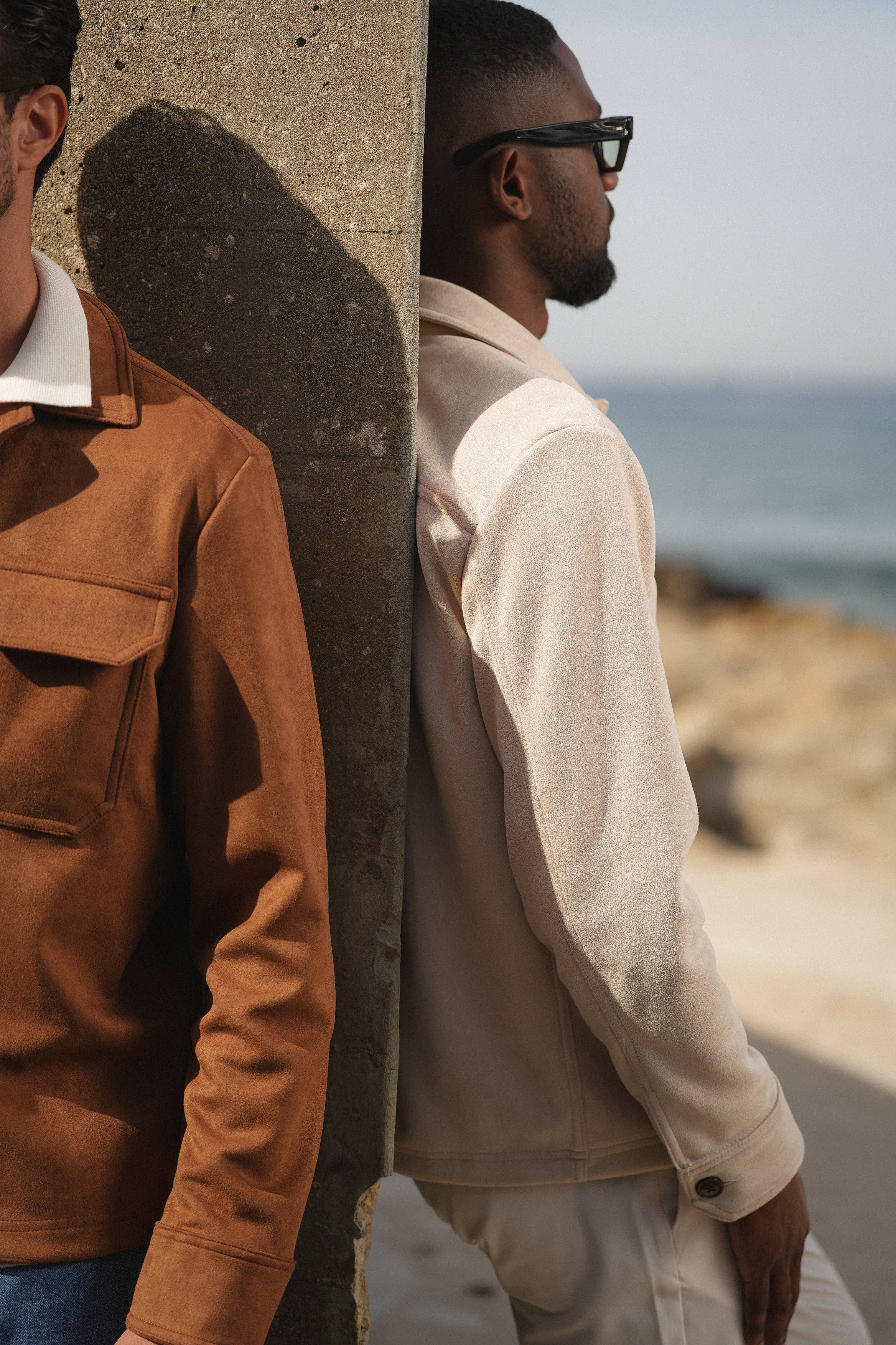 DONATO - Wholesale Shirt Jacket/Shacket - Men's - CAMEL SUEDE OUTERSHIRT10