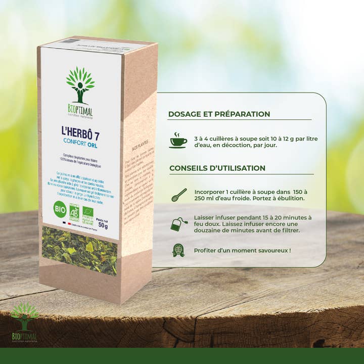 Bioptimal - Wholesale Health/Detox Tea - L'herbô 7 Plants for organic herbal tea comfort orl 50g2