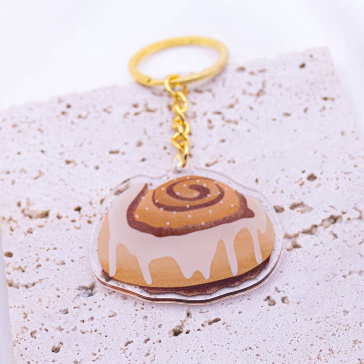 Tilda&Theo - Wholesale Keychain - Unisex - Keychain Cinnamon Roll Sweden Acrylic Kanelbulle7