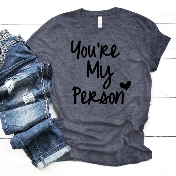 21 Threads – Engroshandel T-shirt med print - Dame – Du er Min Person Premium Unisex T-Shirt