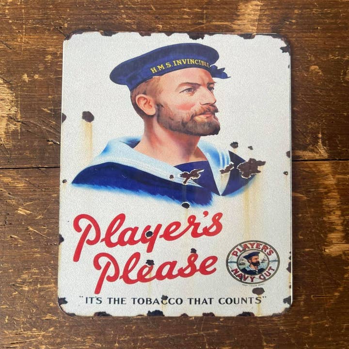 Navy Player Please Sailor Metal Sign Plaque for wholesale by The British Metal Signs Company