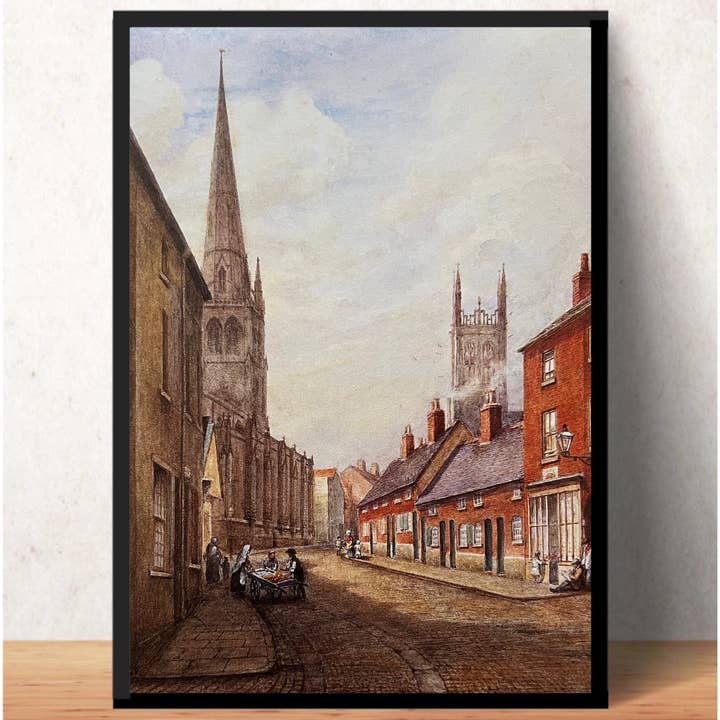 A4 Goodey Collection Impressão emoldurada - Bridge Gate, Derby c1922 por atacado de Derby Uncovered