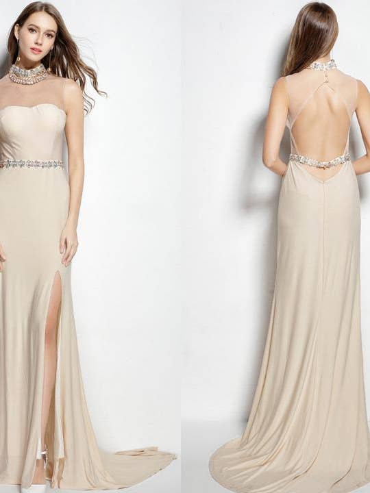 Women Formal Backless Dress for wholesale by FARAH NAZ New York