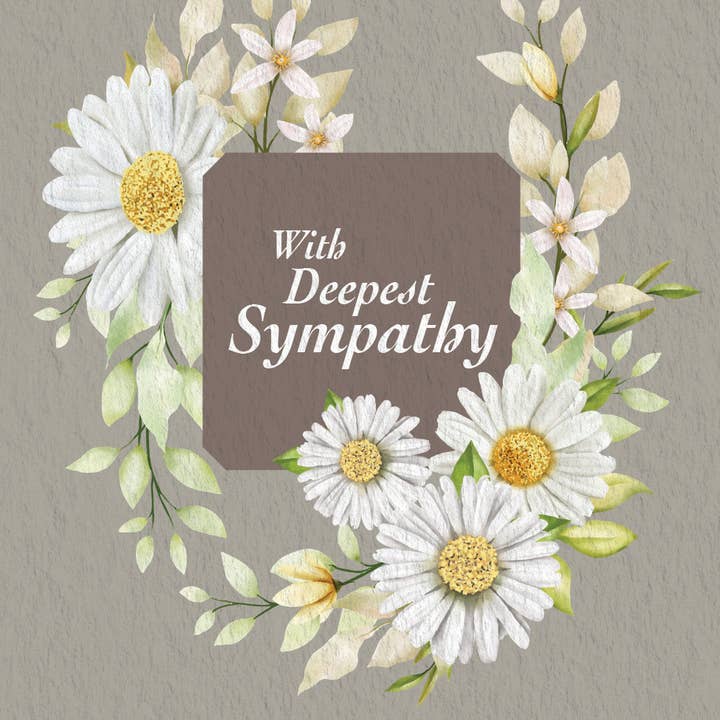 Bentley Seed Co. - Wholesale Sympathy Card - With Deepest Sympathy - Shasta Daisy Seed Packets