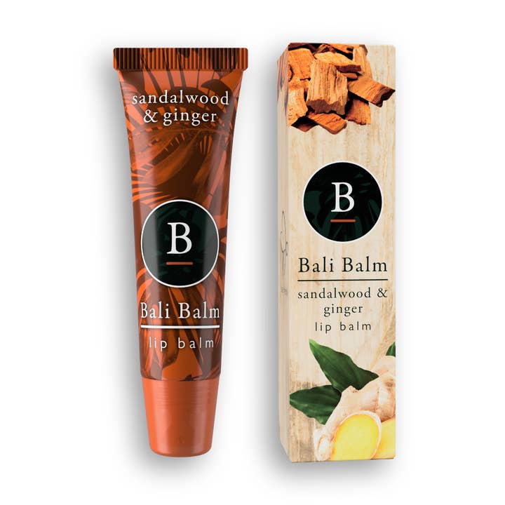 Luxury Sandalwood & Ginger Lip Balm | Travel Essential for wholesale by Bali Balm