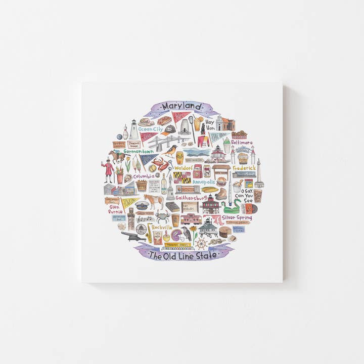 Green Blanky Studio - Wholesale Art print - Maryland Icon Watercolor Print