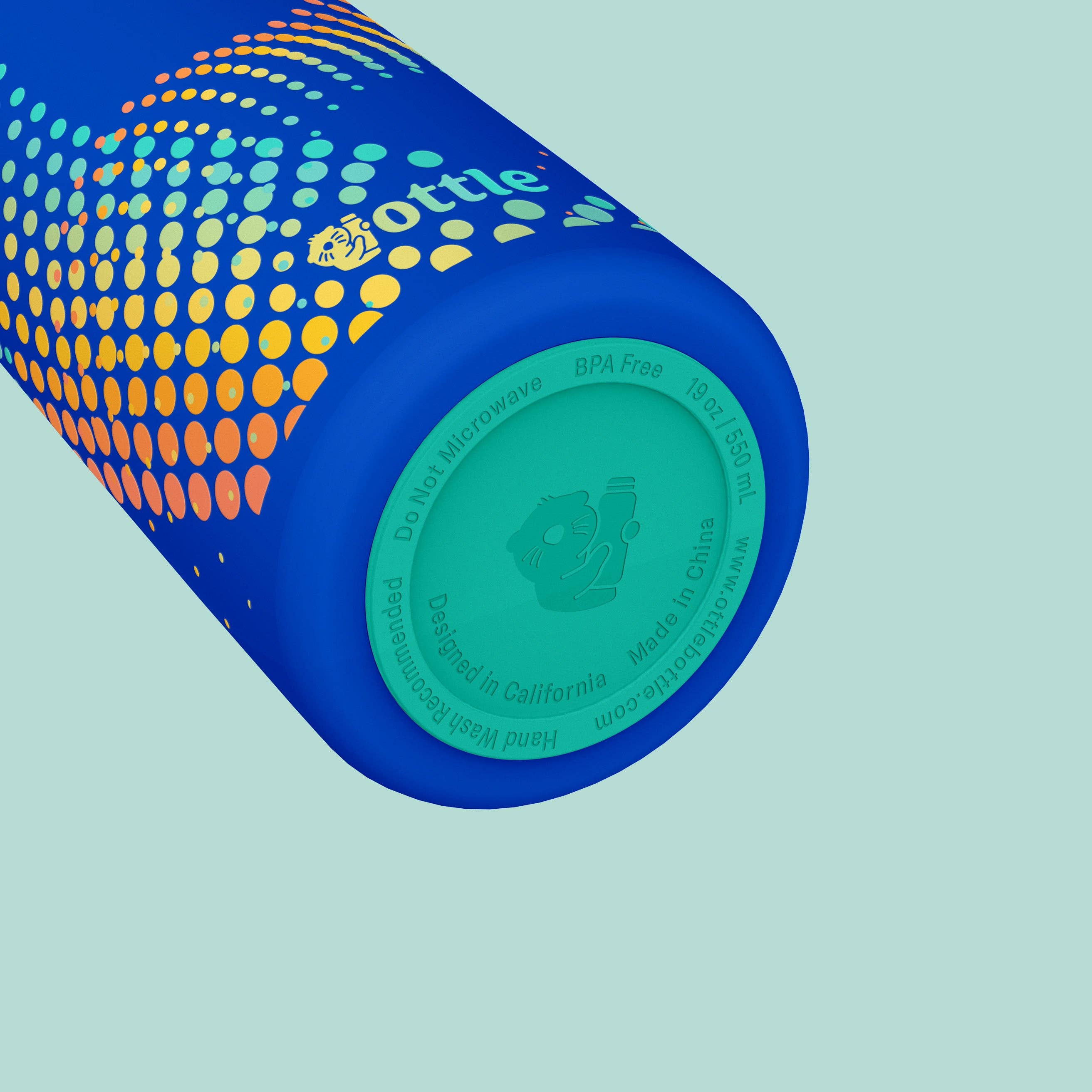 Ottle Hydration - Wholesale Water Bottle - Halftone Vortex 19 oz Water Bottle3