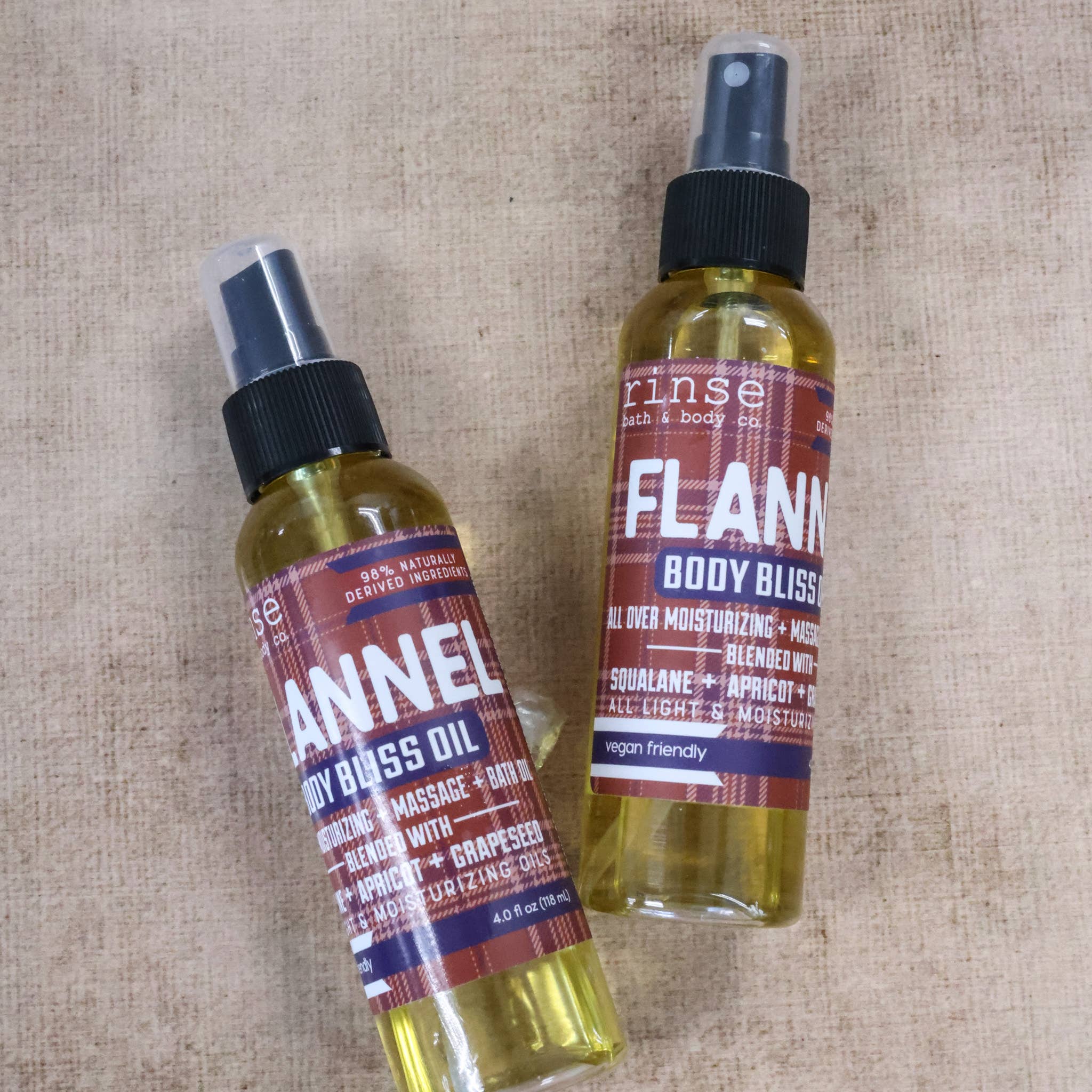 Rinse Bath Body Inc - Wholesale Bath/Body Oil - Body Bliss Oil - Flannel1