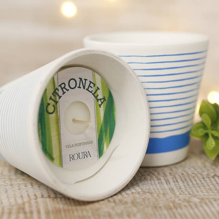 Citronella - 2-pack "Santorini" citronella candle for wholesale by Ethike.eu