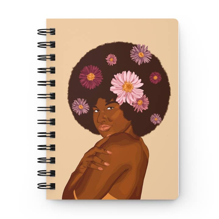 Aster Afro Journal for wholesale by Taylor McManus Illustration