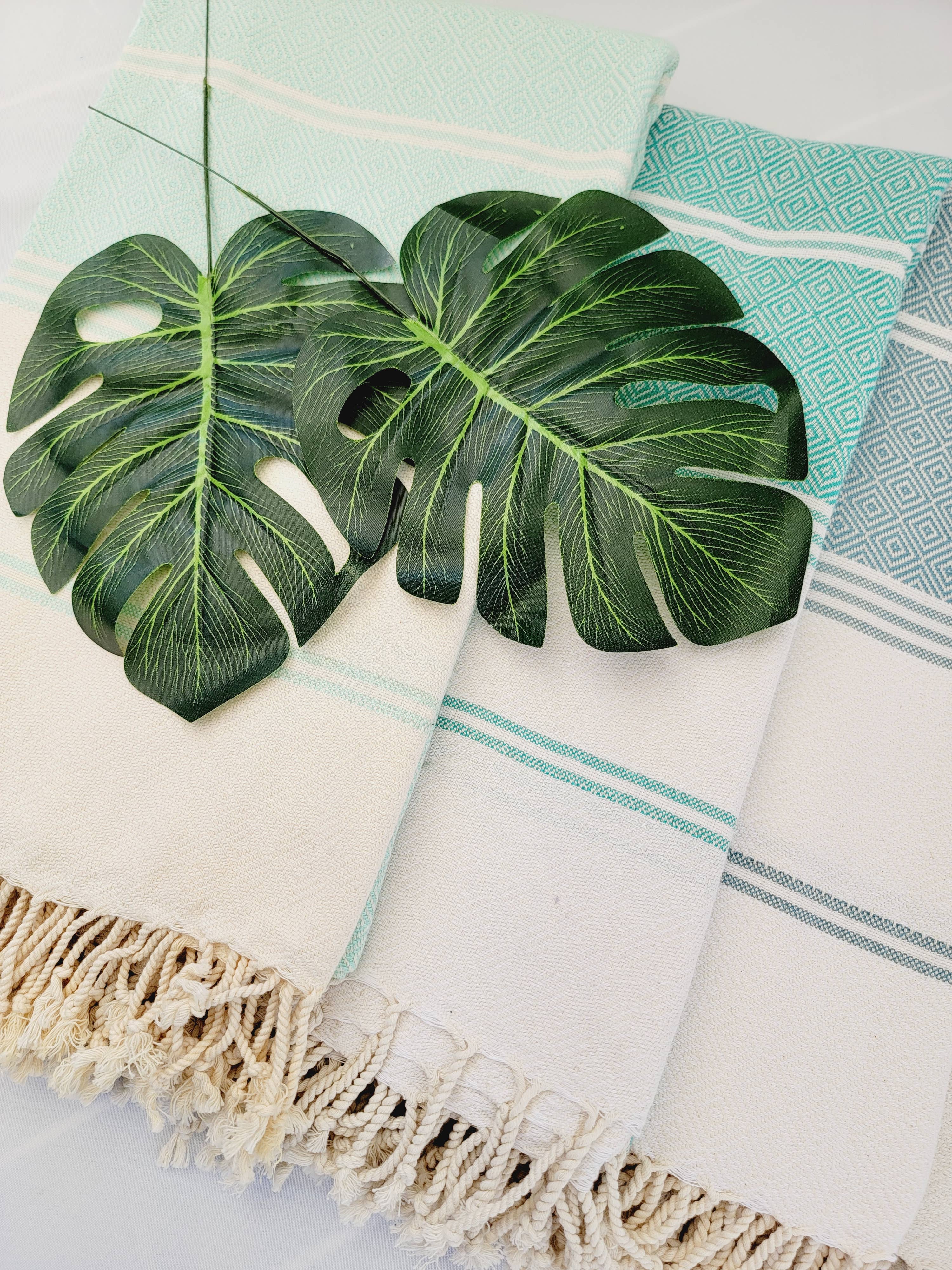 EBRU Home – Großhandel Badetuch – 10er-Set Strandtücher aus 100 % Baumwolle, gemischte Farben, Sandfrei – Diamantgewebe2