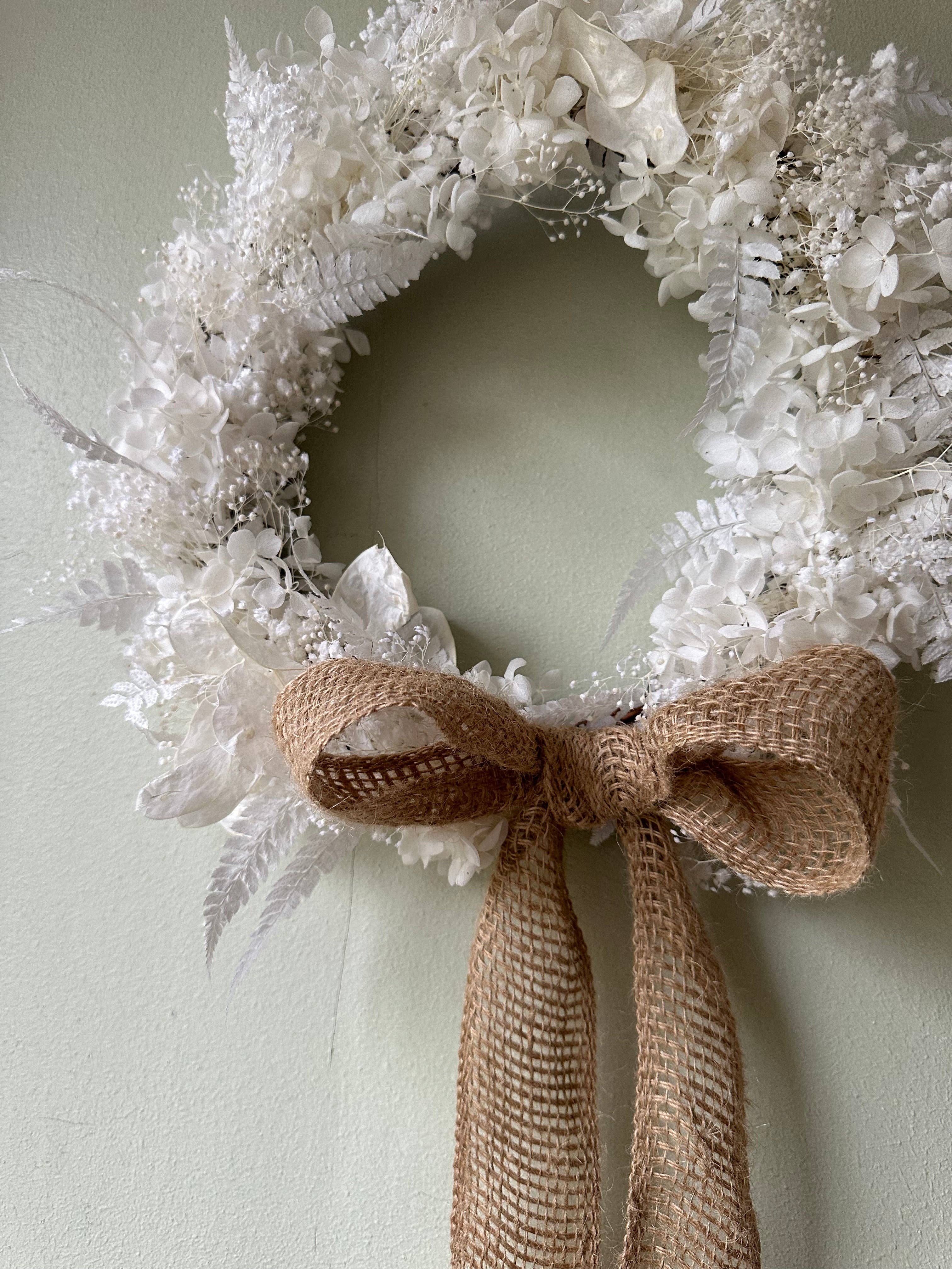 Opal Lily - Vente Couronne - Couronne de Noël en fleurs séchées Dove2