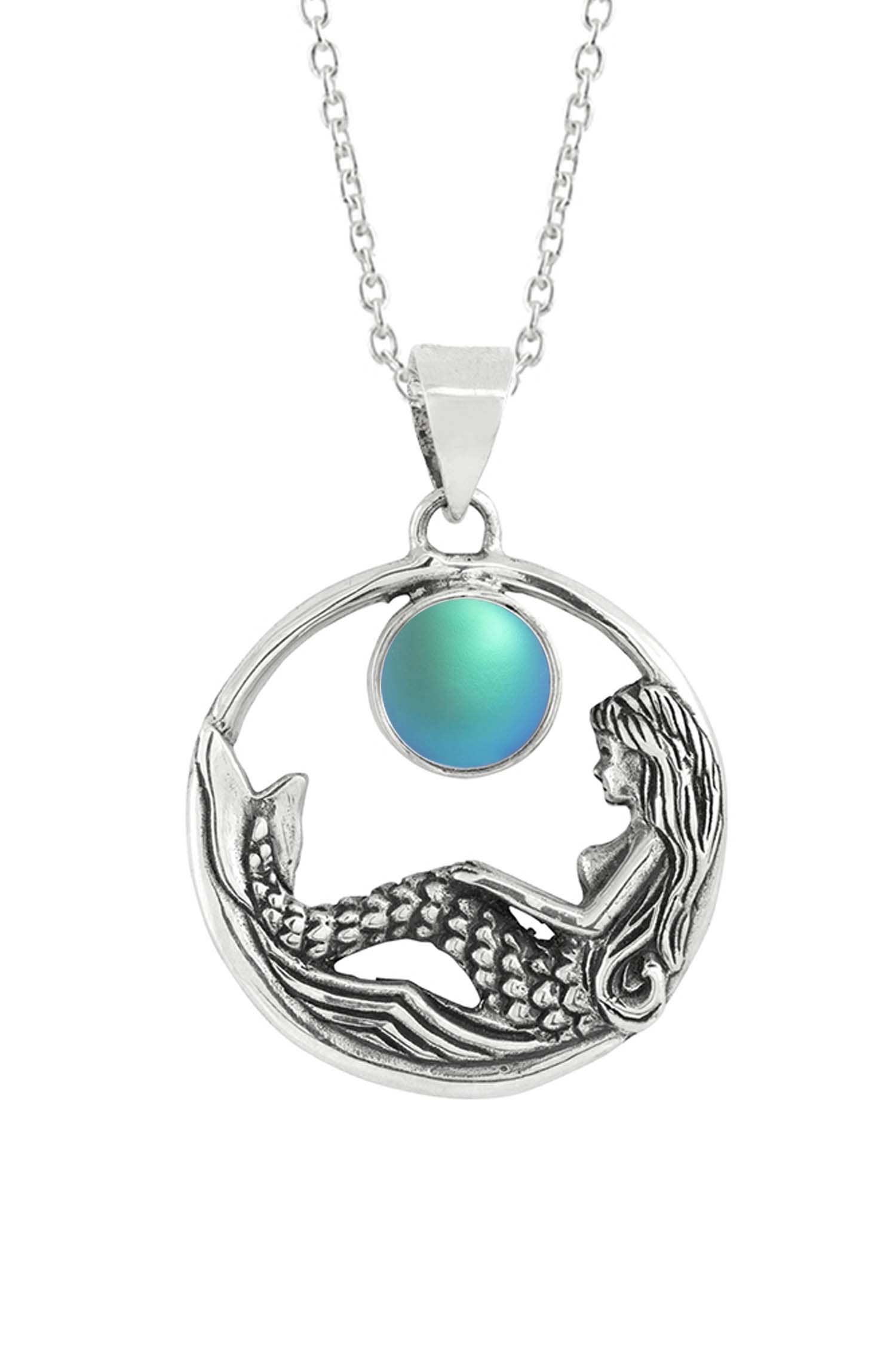LeightWorks - Wholesale Pendant/Charm Necklace - Mermaid Pendant Sterling Silver Crystal Jewelry Sea Necklace8