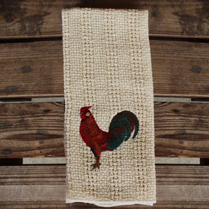 Country Cottons - Wholesale Tea Towel - 24″x15″ Cotton Kitchen Towel with Decorative Embroidery0
