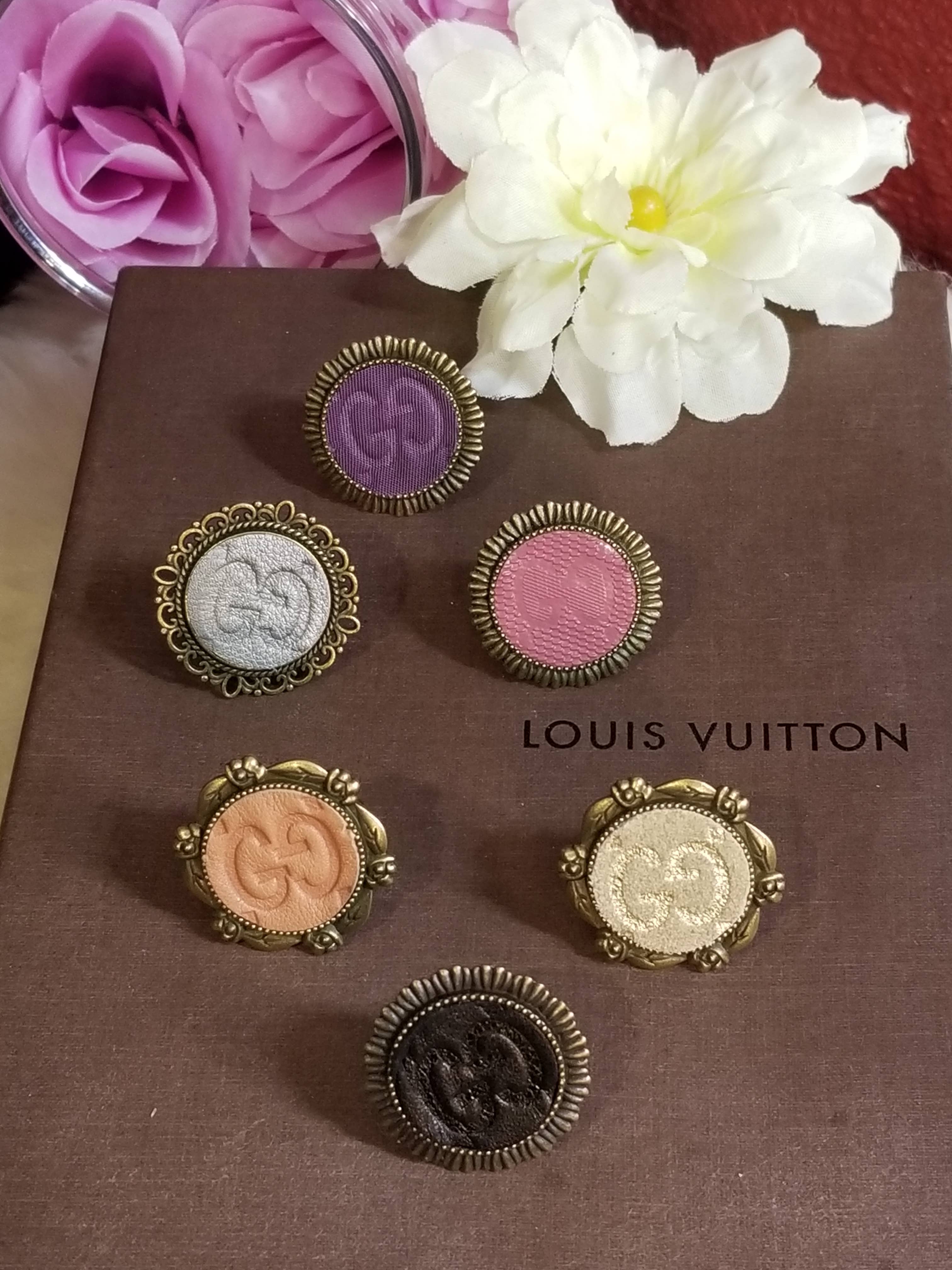 Upcycled Always & Forever accessories - Wholesale Cocktail/Statement Ring - Upcycled GG bronze colored rings mix0