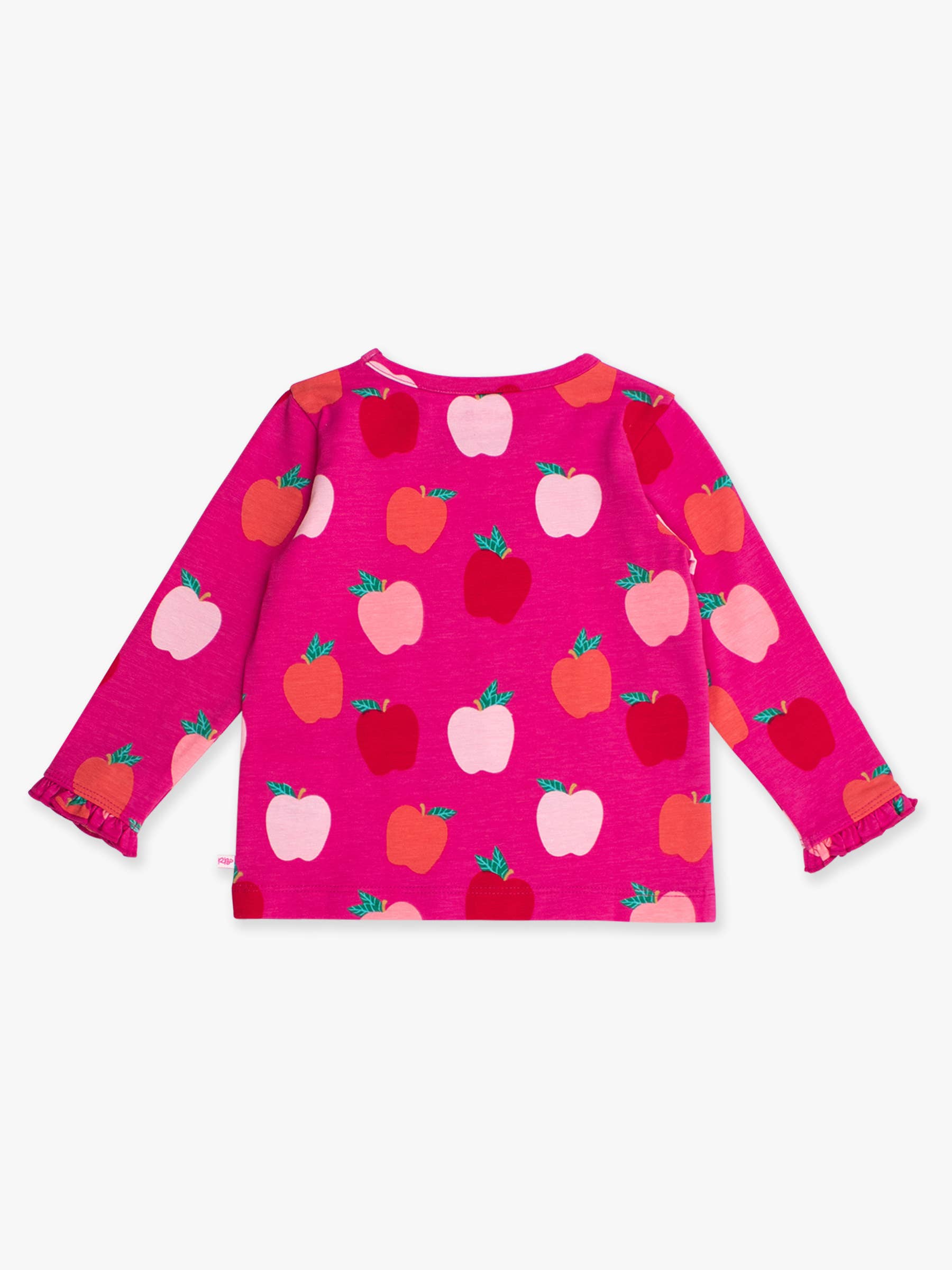 Pink Girls Apple of My Eye Knit Long Sleeve Ruffle Sleeve Top for wholesale on Faire7