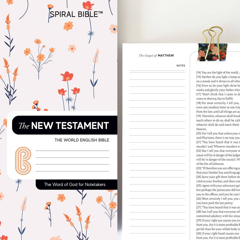 Spiral Bible - Wholesale Religion - Spiral Bible™ - WEB - New Testament - Floral2