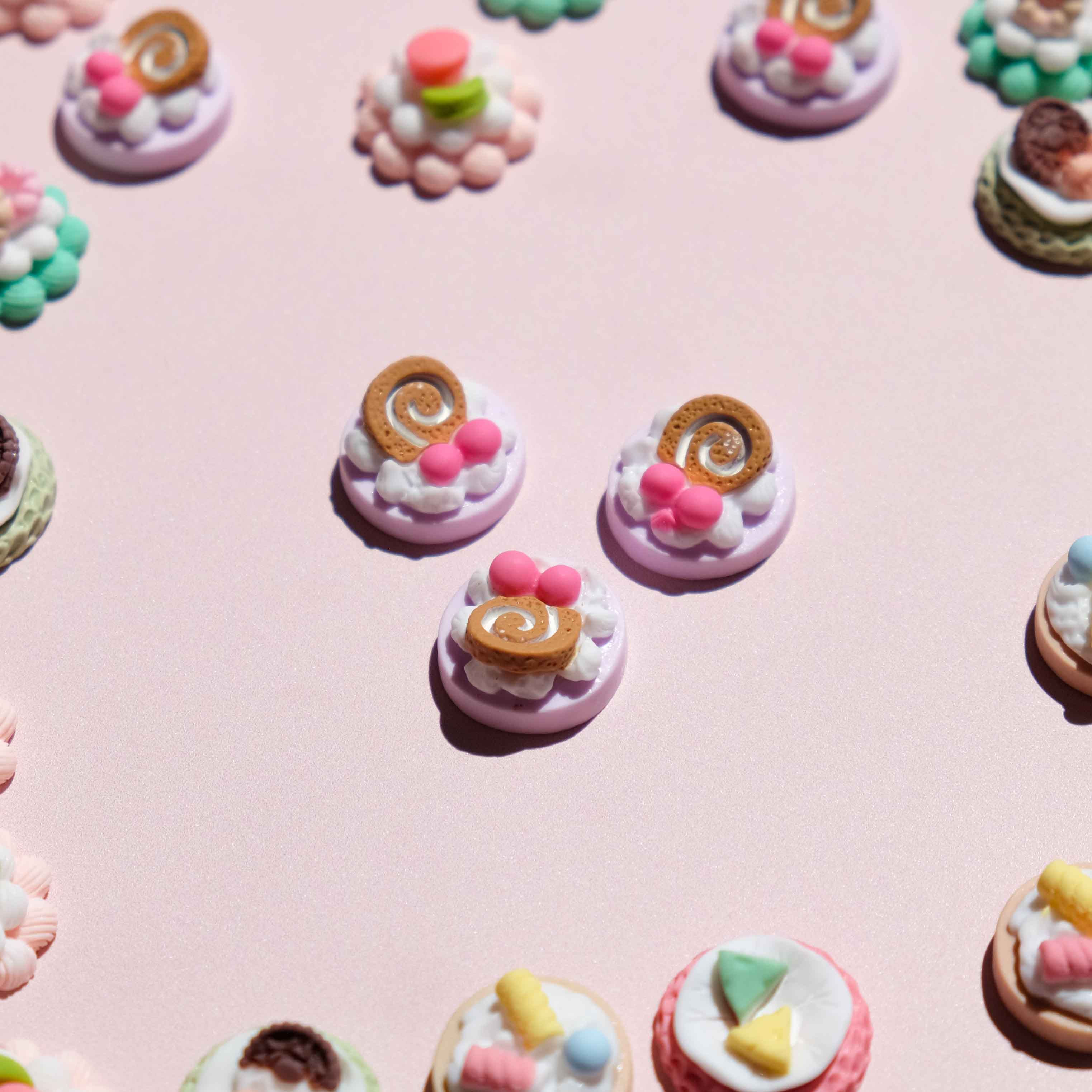 Moon Bunny - Wholesale Craft supplies - 3D Fruit Macaron Cakes (4 pcs)2