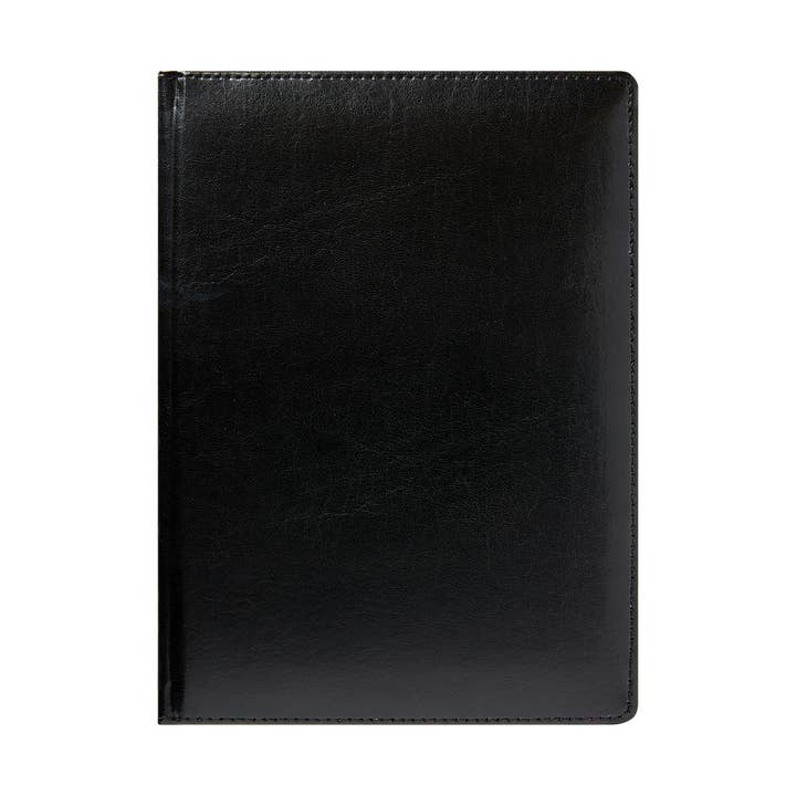 Black - Large Bonded Leather Journal for wholesale by Papercraft