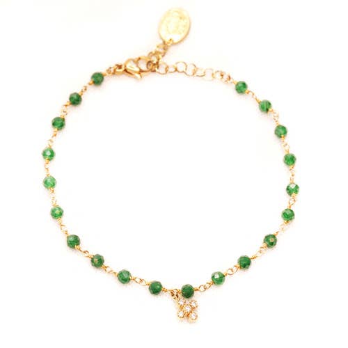Biancobello green agate bracelet | Baroca Bijoux Paris for wholesale by Baroca Bijoux Paris