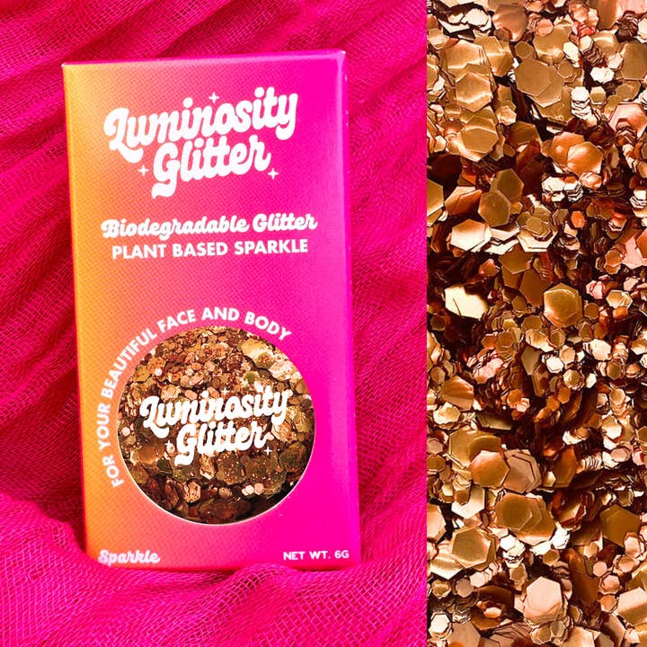 Orange Fizz Biodegradable Glitter | Festival Eco Glitter for wholesale by Luminosity Glitter™ - Eco Glitter