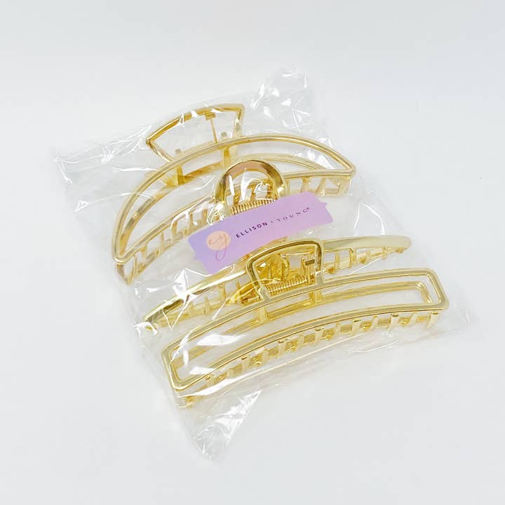 Ellison+Young - Wholesale Hair Clip - Women's - Gold Mine Hair Claw Set Of 3