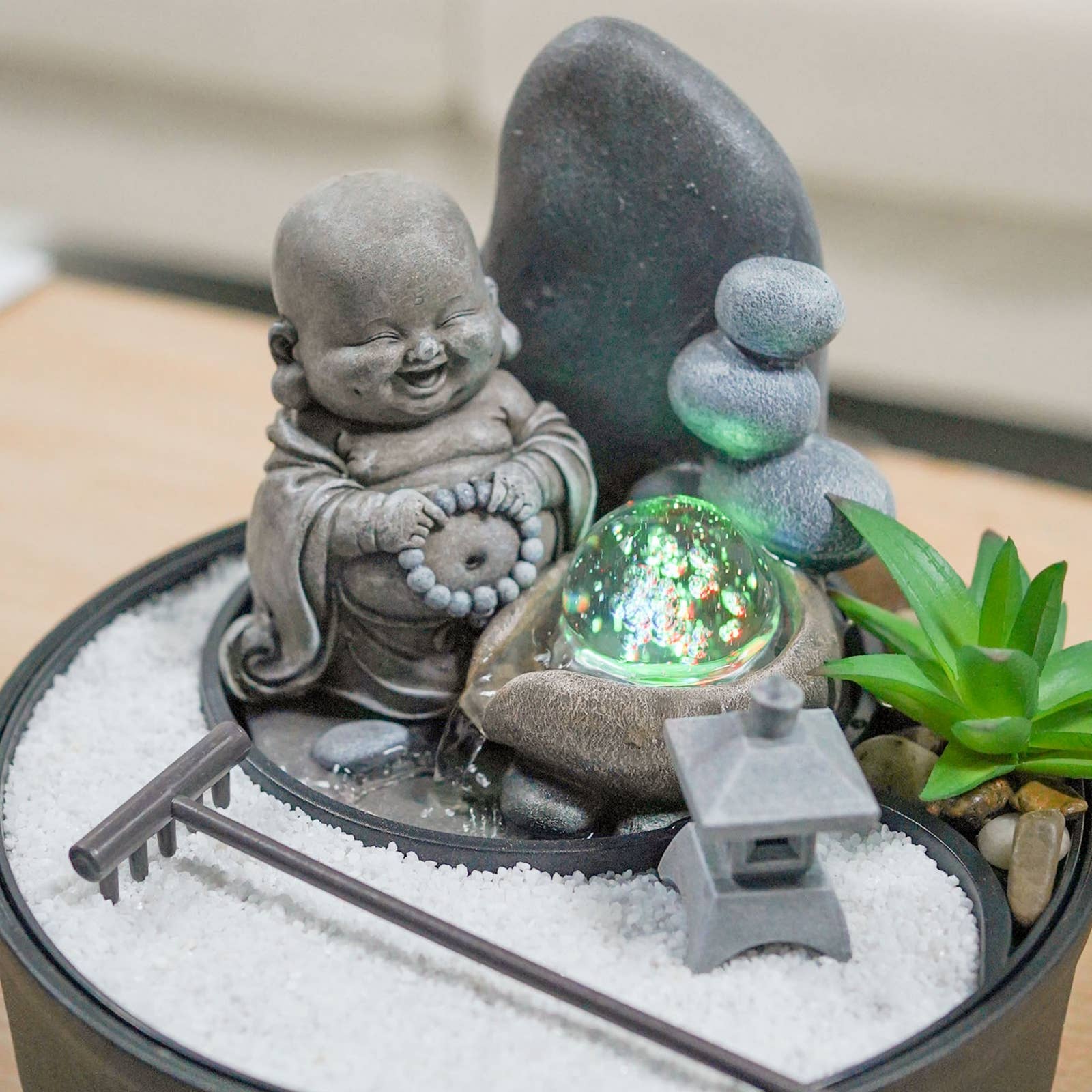Zen'Arôme – Großhandel Tischdeko – Zen'Arome Sikhi Zimmerbrunnen mit Zen-Garten - Entspannendes Dekor10
