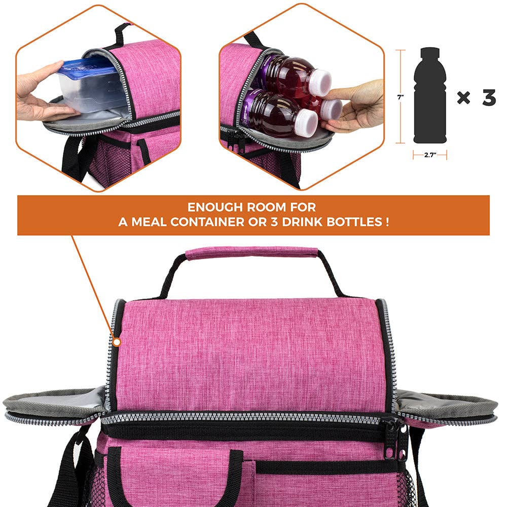 OPUX - Wholesale Lunch Bag/Box - Two-Sided Double Deck Insulated Lunch Box - 16 Cans17