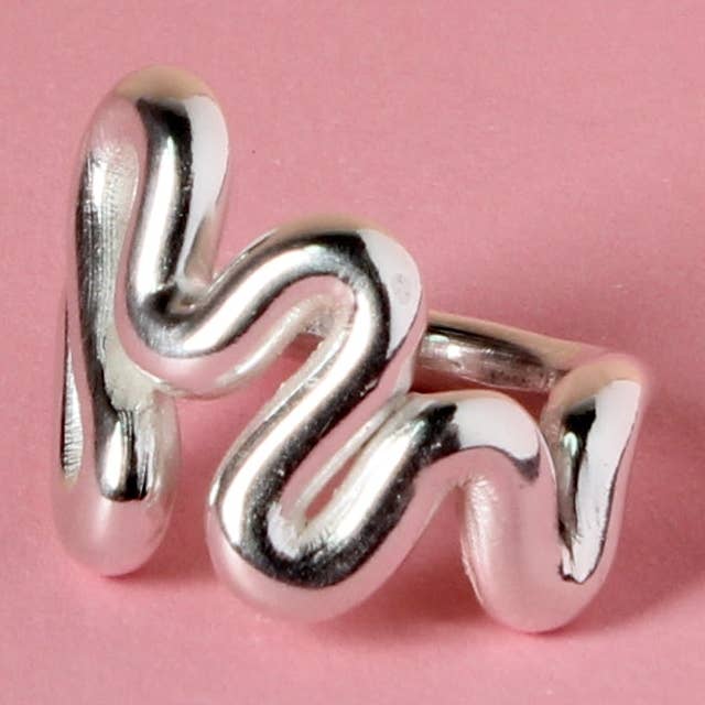 The Size 4 Sculptural Wavy Ring for wholesale by Khirea Jewels