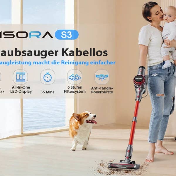 BlakOutlet - Wholesale Vacuum Cleaner - Cordless Vacuum Cleaner, 30Kpa 55Mins Running Time Wireless Vacuum Cleaner7