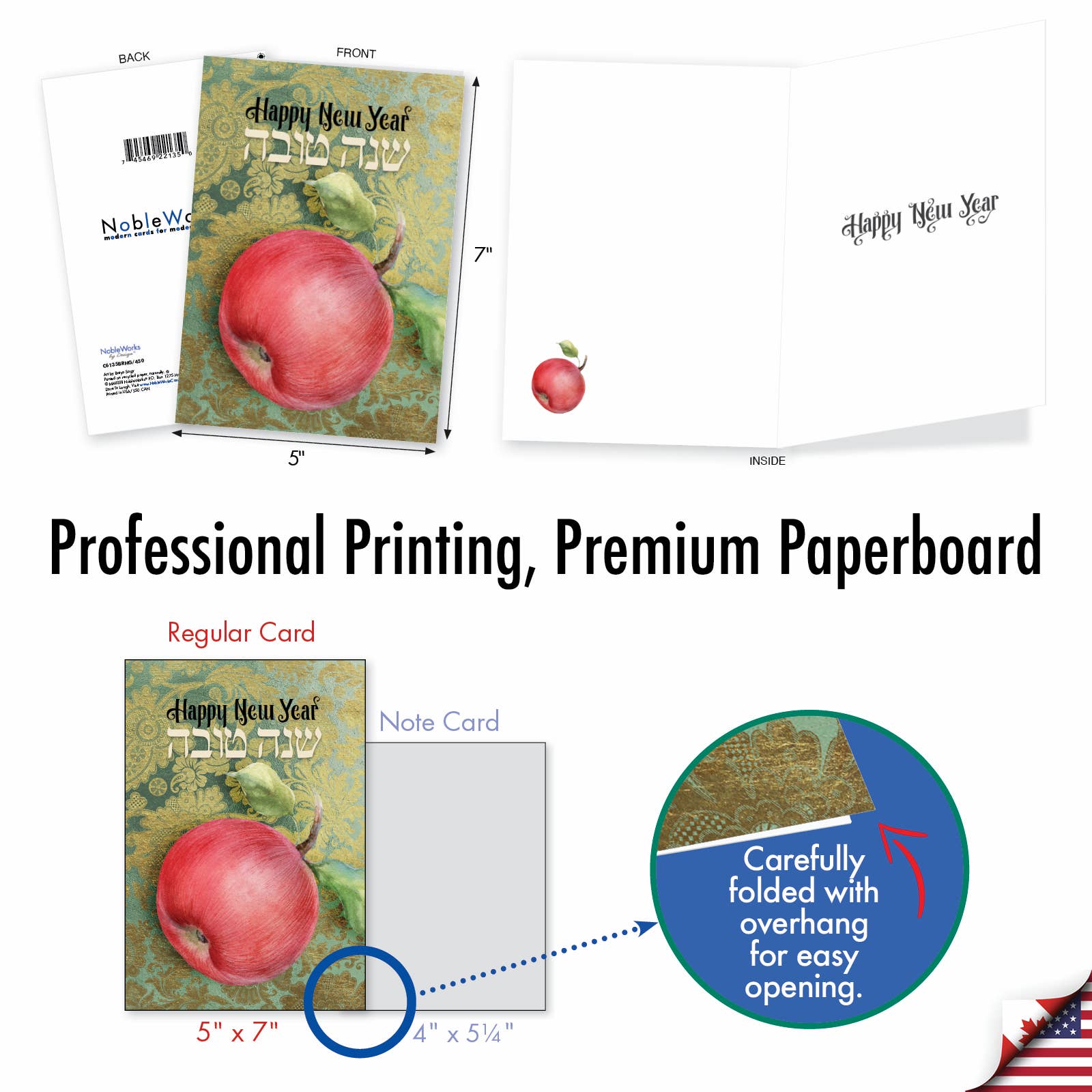 NobleWorks – Engroshandel Rosh Hashanah-kort – Rosh Hashanah Card - Shana Tova Hilsener-Granatæble4