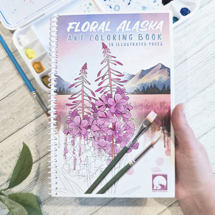 The Snow Finch - Wholesale Coloring & Activity Book - Adult - Floral Alaska Art Coloring Book10