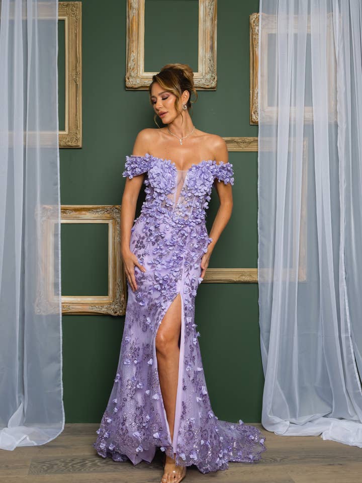 7508_LUX OFF THE SHOULDER FORMAL MAXI DRESS for wholesale by RICARICA INC.